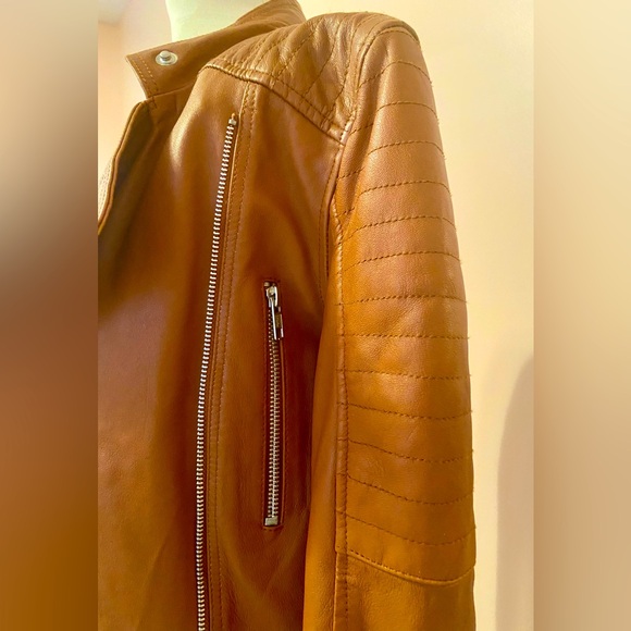 Barneys Brown All Leather Jacket - Picture 2 of 10